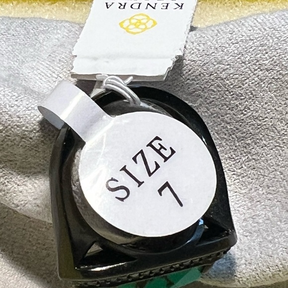 NWT Kendra Scott Arielle Ring Variegated Turquoise & Gunmetal SUPER RARE Perfect - Picture 10 of 14